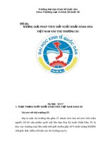 NHỮNG GIẢI PHÁP THÚC đẩy XUẤT KHẨU HÀNG hóa VIỆT NAM vào THỊ TRƯỜNG EU