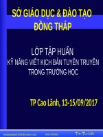 Kỹ năng viết kịch bản tuyên truyền trong trường học 