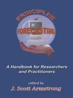 Springer principles of forecasting a handbook for researchers and practitioners 2001 ISBN0792379306