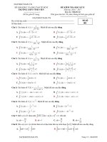 đề thi HK2 toán 12 năm học 2016   2017 trường THPT vĩnh viễn   TP HCM
