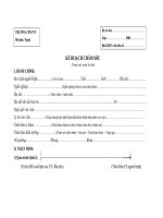 Mẫu kế hoạch chăm sóc người bệnh Ngoại khoa