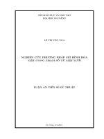 Nghiên cứu phương pháp mô hình hóa mặt cong tham số từ mặt lưới (Luận án tiến sĩ)