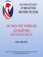 CÁC THÁCH THỨC THƯỜNG GẶP CỦA NGƯỜI MUA CHUỖI CUNG ỨNG TOÀN CẦU
