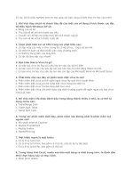 25 câu hỏi thi trắc nghiệm môn tin học giúp các bạn củng cố kiến thức tin học của mình 