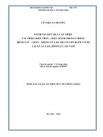 Đánh giá hiệu quả can thiệp thay đổi kiến thức, thực hành phòng chống bệnh tay chân miệng của bà mẹ có con dưới 5 tuổi tại xã an lão, huyện bình lục, tỉnh hà nam