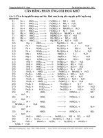 CÂN BẰNG PHẢN ỨNG OXI hóa KHỬ 
