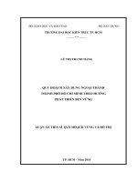 Quy hoạch xây dựng ngoại thành thành phố hồ chí minh theo hướng phát triển bền vững 