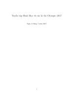 Tuyển tập bài toán hình học từ các kì thi olympic 2017
