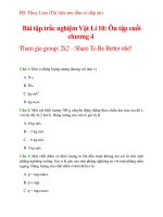 Bài tập trắc nghiệm vật lí 10 ôn tập cuối chương 4