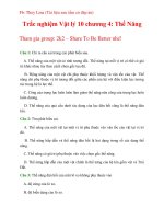 Trắc nghiệm vật lý 10 chương 4 thế năng