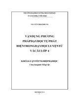 Vận dụng phương pháp dạy học tự phát hiện trong dạy học luyện từ và câu lớp 4