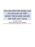 Tuyển tập 524 câu hỏi vận dụng cao (có đáp án) được trích từ hơn 300 đề thi thử trên cả nước (1)