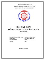 Bài tập lớn Logistics Cảng Biển về cảng GreenPort