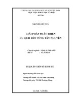 Giải pháp phát triển du lịch bền vững tây nguyên ( Luận án tiến sĩ)