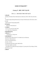 Giáo án Đại số 7 chương 4 bài 1: Khái niệm về biểu thức đại số