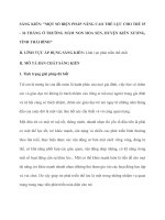 MỘT SỐ BIỆN PHÁP NÂNG CAO THỂ LỰC CHO TRẺ 25  36 THÁNG Ở TRƯỜNG MẦM NON HOA SEN, HUYỆN KIẾN XƯƠNG, TỈNH THÁI BÌNH