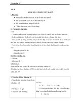 Giáo án Đại số 7 chương 4 bài 1: Khái niệm về biểu thức đại số