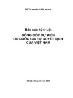 Báo cáo kỹ thuật ĐÓNG GÓP DỰ KIẾN DO QUỐC GIA TỰ QUYẾT ĐỊNH CỦA VIỆT NAM