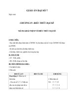 Giáo án Đại số 7 chương 4 bài 1: Khái niệm về biểu thức đại số