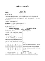 Giáo án Đại số 7 chương 3 bài 3: Biểu Đồ