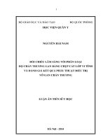Đối chiếu lâm sàng với phân loại độ chấn thương gan bằng chụp cắt lớp vi tính và đánh giá kết quả phẫu thuật điều trị vỡ gan chấn thương ( Luận án tiến sĩ)