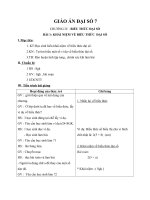 Giáo án Đại số 7 chương 4 bài 1: Khái niệm về biểu thức đại số