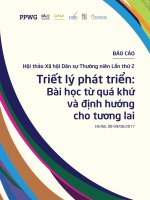 BÁO CÁO Triết lý phát triển: Bài học từ quá khứ và định hướng cho tương lai