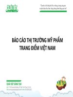 BÁO CÁO THỊ TRƯỜNG MỸ PHẨM TRANG ĐIỂM VIỆT NAM