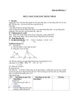 Giáo án Hình học 7 chương 2 bài 2: Hai tam giác bằng nhau