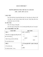 Giáo án Hình học 7 chương 2 bài 5: Trường hợp bằng nhau thứ ba của tam giác (góc  cạnh  góc)