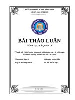 Nghiên cứu phong cách lãnh đạo của các nhà quản trị doanh nghiệp nhỏ và vừa tại Việt Nam