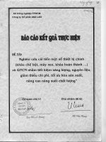 nghiên cứu cải tiến một số thiết bị chính khâu chế bột máy xeo khâu hoàn thành và QTCN nhằm thiết kiệm năng lượng, nguyên liệu giảm thiểu chi phí tối ưu hóa sản xuất nâng cao năng suất chất lượng 