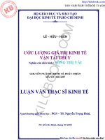 Ước lượng giá trị kinh tế vận tải thủy  nghiên cứu điển hình sông thị vải 