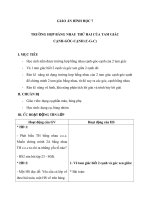 Giáo án Hình học 7 chương 2 bài 4: Trường hợp bằng nhau thứ hai của tam giác (cạnh  góc  cạnh)