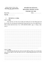 KIỂM TRA NỘI DUNG  BỒI DƯỠNG THƯỜNG XUYÊN  NĂM HỌC 20172018