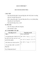 Giáo án Hình học 7 chương 2 bài 2: Hai tam giác bằng nhau