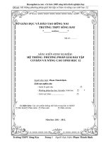 Hệ Thống Phương Pháp Giải Bài Tập Cơ Bản Và Nâng Cao Sinh Học 12