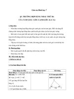 Giáo án Hình học 7 chương 2 bài 5: Trường hợp bằng nhau thứ ba của tam giác (góc  cạnh  góc)