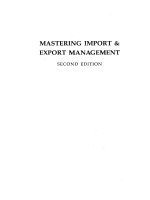 Mastering import and export management 2nd 1