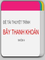 BÀI THẢO LUẬN ĐỀ TÀI: BẪY THANH KHOẢN
