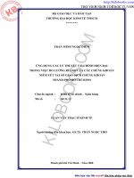 Ứng dụng các lý thuyết tài chính hiện đại trong việc đo lường rủi ro các chứng khoán niêm yết tại sở giao dịch chứng khoán thành phố hồ chí mi 