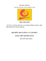 : Tìm hiểu, phân tích và xây dựng hệ thống đo lường và điều khiển nhiệt độ lò sấy nông sản dạng hạt