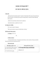 Giáo án Đại số 7 chương 3 bài 4: Số trung bình cộng