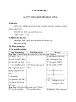 Giáo án Hình học 7 chương 1 bài 6: Từ vuông góc đến song song