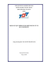 Khảo Sát Quy Trình Tách Chiết PECTIN Từ Vỏ Quả Chanh Dây