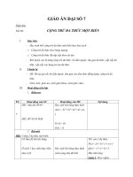 Giáo án Đại số 7 chương 4 bài 8: Cộng, trừ đa thức một biến