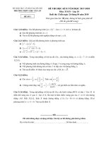 Đề thi học kỳ 2 Toán 10 năm 2017 – 2018 trường THPT Chu Văn An – Hà Nội