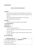 Giáo án Hình học 7 chương 2 bài 2: Hai tam giác bằng nhau