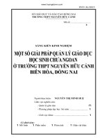 Giải Pháp Quản Lý Giáo Dục Học Sinh Chưa Ngoan Ở Trường Thpt Nguyễn Hữu Cảnh, Đồng Nai