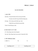 Giáo án Hình học 7 chương 1 bài 1: Hai góc đối đỉnh